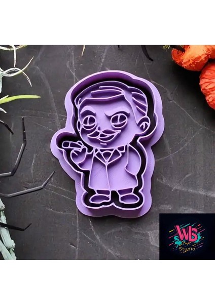 6'lı Wednesday Addams Kurabiye Kalıbı ve Şeker Hamuru Şekillendirici Set