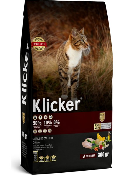 Kısırlaştırılmış Yetişkin Kedi Maması Tavuklu 300 gr