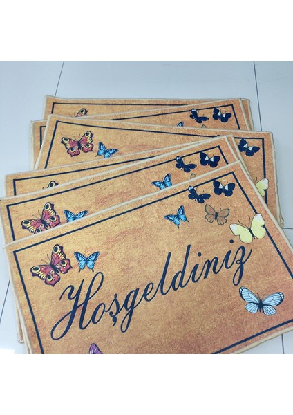 Hoşgeldiniz Desenli Dekoratif Kapı Önü Paspas 40 x 60 cm fırsatları