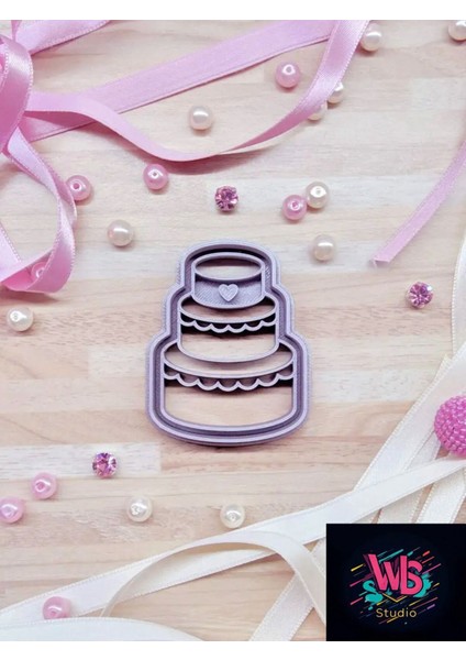 Düğün Pastası Kurabiye Kalıbı ve Şeker Hamuru Şekillendirici