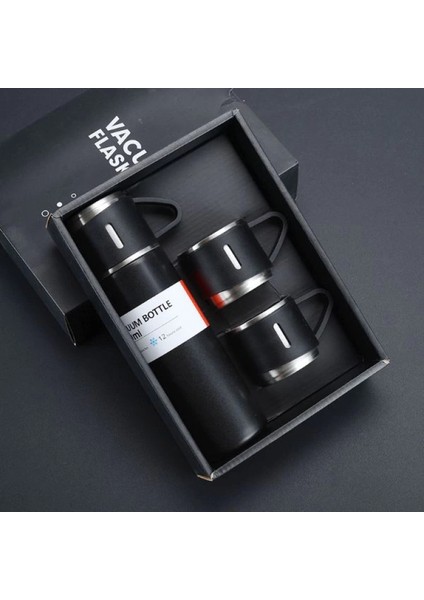 Paslanmaz Çelik Bardaklı Termos Seti 500 ml modelleri