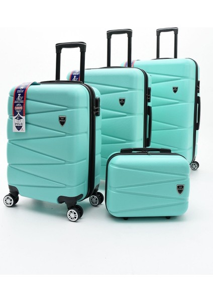 Celonia Yefa Dayanıklı Unisex 4 Tekerlekli 4'lü Set Plastik Valiz Seti