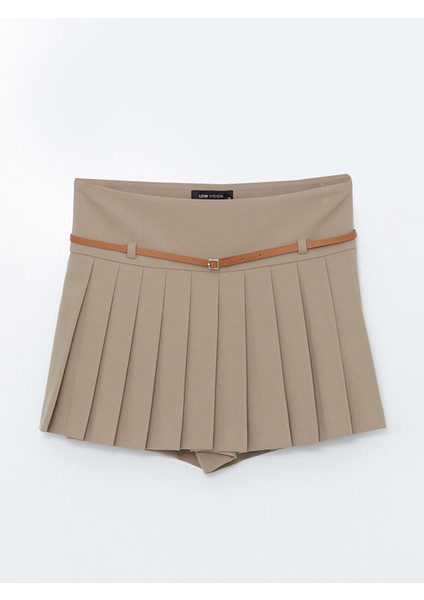 Yeni Sezon Beli Kemerli Kadın Pileli Şort Etek indirimleri