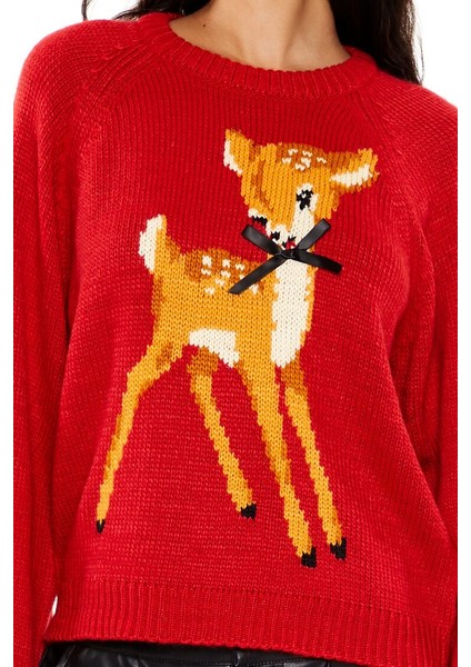 Geyik Desenli Kazak modelleri