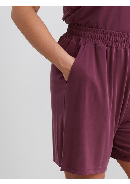 Yeni Sezon Beli Lastikli Modal Karışımlı Kadın Şort modelleri