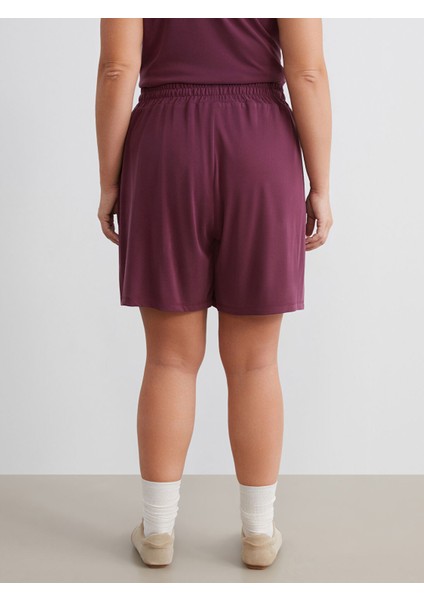 Yeni Sezon Beli Lastikli Modal Karışımlı Kadın Şort fırsatları