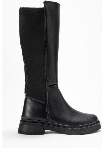 Kadın Düz Streçli Çizme Siyah Cilt fiyatları