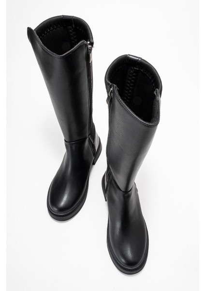 Kadın Düz Streçli Çizme Siyah Cilt indirimleri