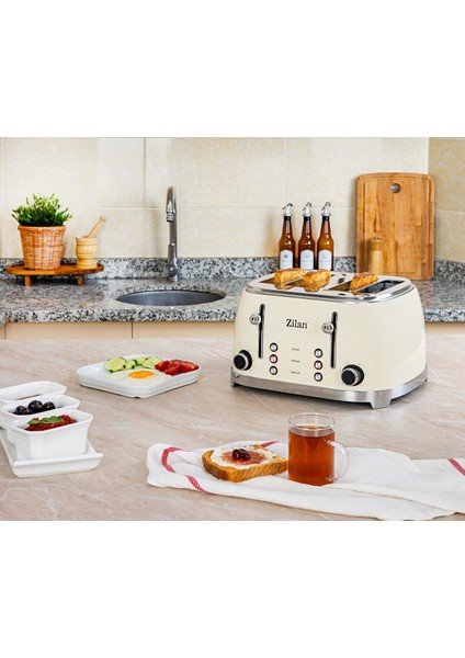 ZLN1214 | Retro Ekmek Kızartma Makinesi | 6 Kademeli | Buz Çözme | Yeniden Isıtma | 1500W indirimleri