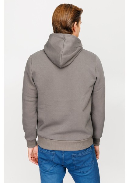 Erkek K.gri Kapşonlu Sweatshirt fırsatları