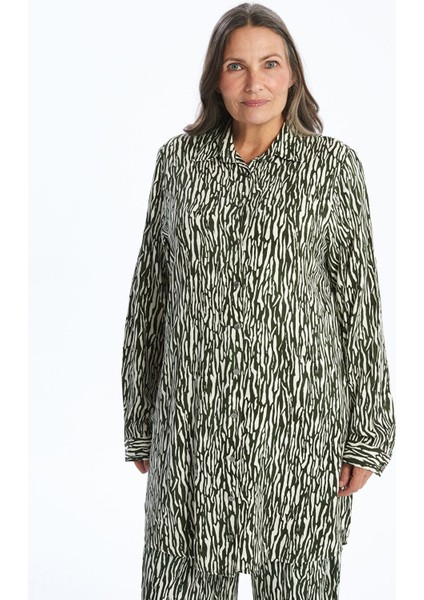 Yeni Sezon Desenli Kadın Gömlek Tunik