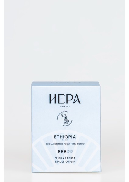Ethiopia Tek Kullanımlık Poşet Filtre Kahve 10'lu Paket