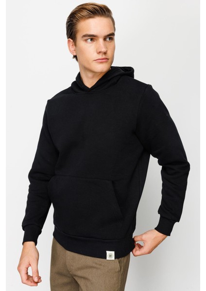 Erkek Siyah Kapşonlu Sweatshirt fiyatları