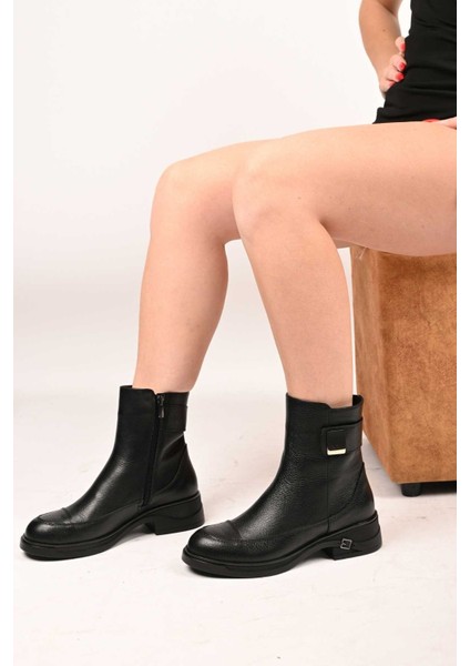 Bağcıksız Tokalı Termo Taban Hakiki Deri Casual Bot 335-662-19 Kadın Bot