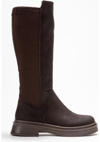 Kadın Düz Streçli Çizme Kahve Zümrüt fiyatları