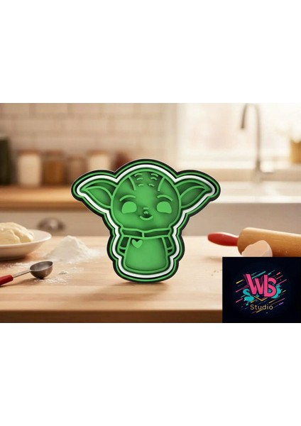 Baby Yoda Kurabiye Kalıbı ve Şeker Hamuru Şekillendirici