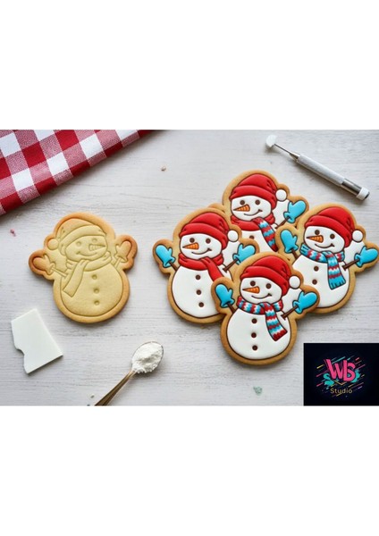 Sevimli Kardan Adam Kurabiye Kalıbı