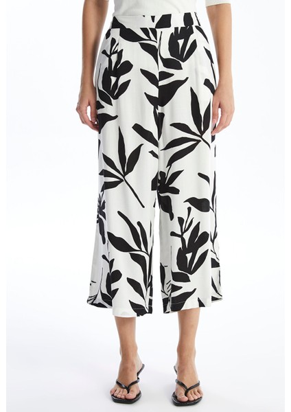 Yeni Sezon Beli Lastikli Desenli Kadın Kapri fiyatları