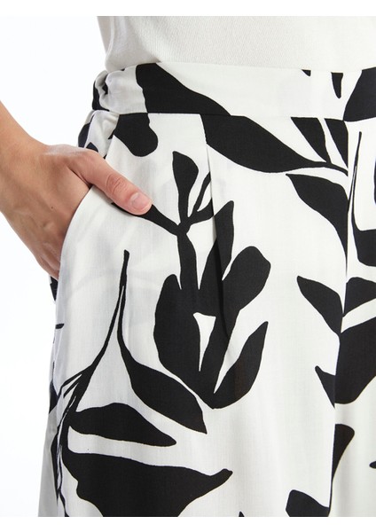 Yeni Sezon Beli Lastikli Desenli Kadın Kapri modelleri