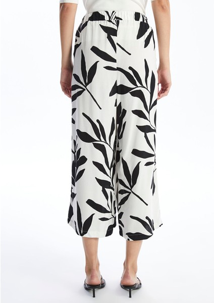 Yeni Sezon Beli Lastikli Desenli Kadın Kapri fırsatları