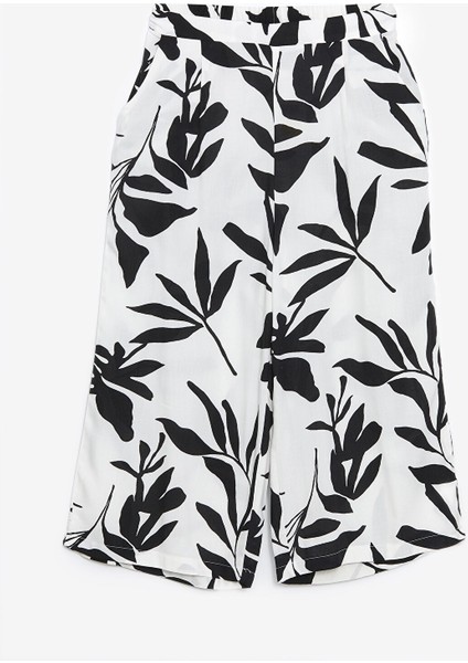 Yeni Sezon Beli Lastikli Desenli Kadın Kapri indirimleri