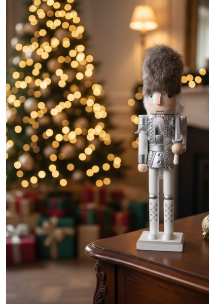 Kürklü Gümüş Kurşun Asker – 40 cm