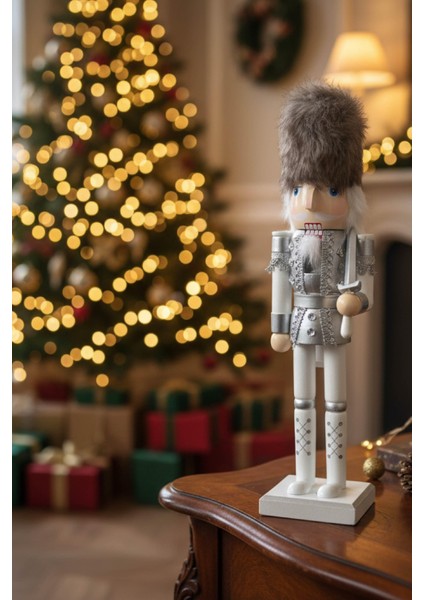 Kürklü Gümüş Kurşun Asker – 40 cm