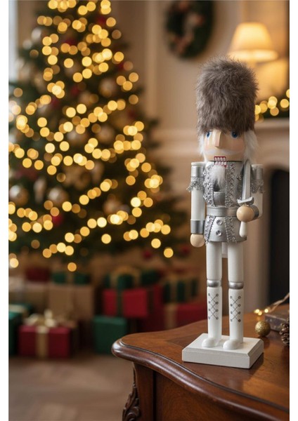 Kürklü Gümüş Kurşun Asker – 40 cm