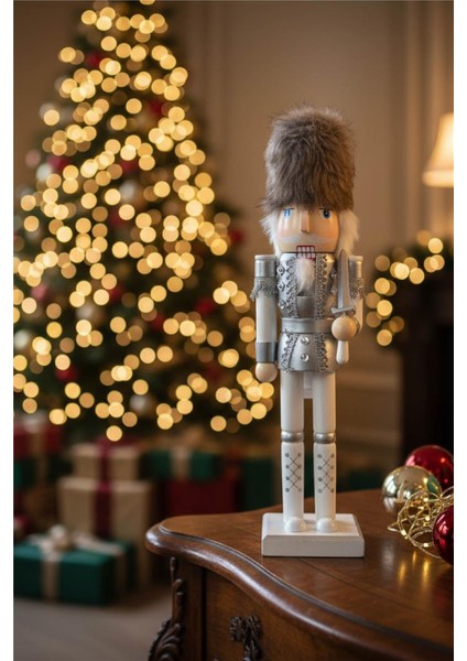 Kürklü Gümüş Kurşun Asker – 40 cm