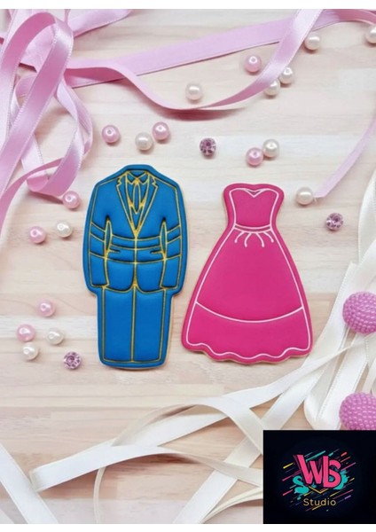 Gelin ve Damat Kurabiye Kalıbı ve Şeker Hamuru Şekillendirici modelleri