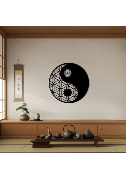 Yin ve Yang Temalı Ahşap Duvar Tablosu fiyatları