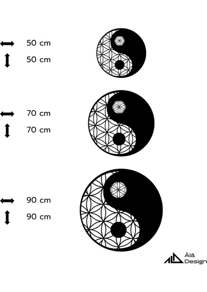 Yin ve Yang Temalı Ahşap Duvar Tablosu indirimleri