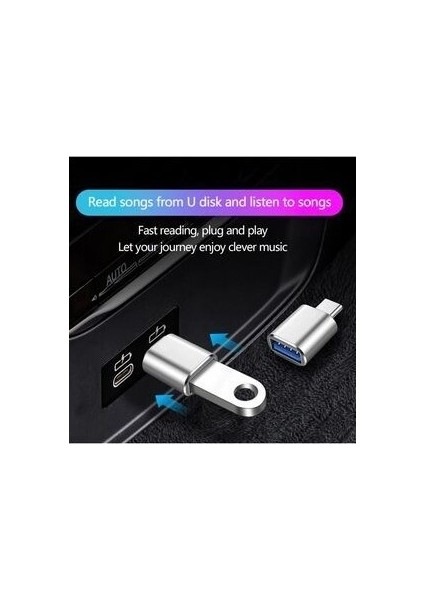 Samsung Galaxy S24 Fe Uyumlu Otg Çevirici Type-C USB 3.1 Otg Cep Telefonlarına Flash Bellek Takma Aparatı