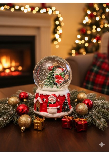 Işıklı ve Müzikli Noel Baba Kar Küresi – Büyük Boy Yılbaşı Dekoru