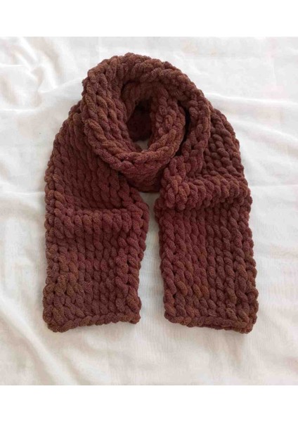 Puffy Peluş Kadın Atkı modelleri