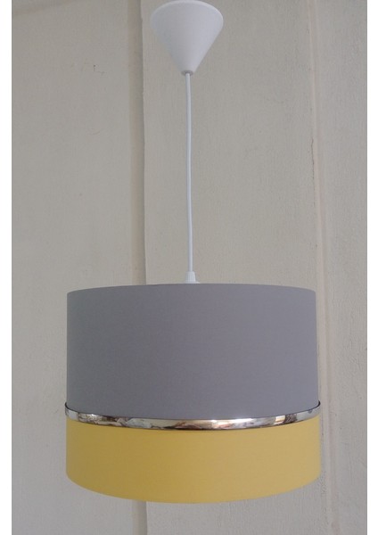 Gri Sarı M-490 Kumaş Kaplama Avize Salon Oturma Odası Yatak Odası Genç ve Çocuk Odası Avize Sarkıt fiyatları