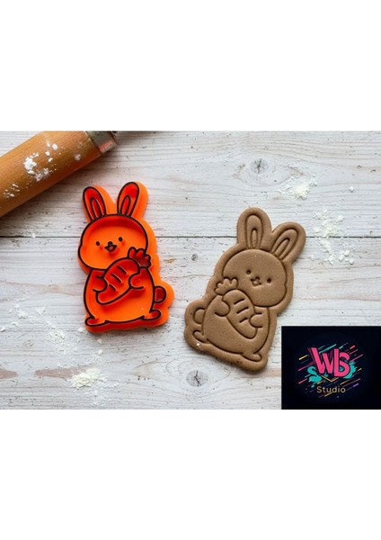 Sevimli Tavşan Kurabiye Kalıbı ve Şeker Hamuru Şekillendirici modelleri