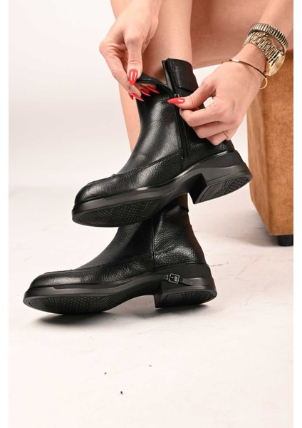 Bağcıksız Tokalı Termo Taban Hakiki Deri Casual Bot 335-662-19 Kadın Bot fırsatları