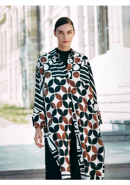 Yeni Sezon Desenli Oversize Kadın Gömlek Tunik modelleri