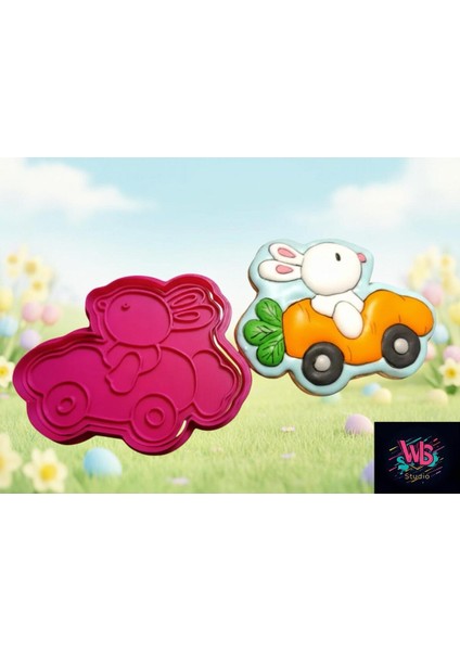 Havuç Arabalı Tavşan Kurabiye Kalıbı ve Şeker Hamuru Şekillendirici modelleri