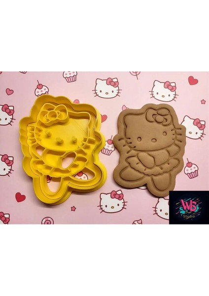 Hello Kitty Balerin Kurabiye Kalıbı ve Şeker Hamuru Şekillendirici