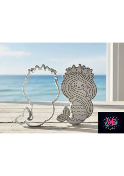 Sevimli Deniz Kızı Kurabiye Kalıbı ve Şeker Hamuru Şekillendirici