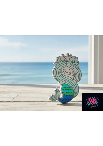 Sevimli Deniz Kızı Kurabiye Kalıbı ve Şeker Hamuru Şekillendirici modelleri