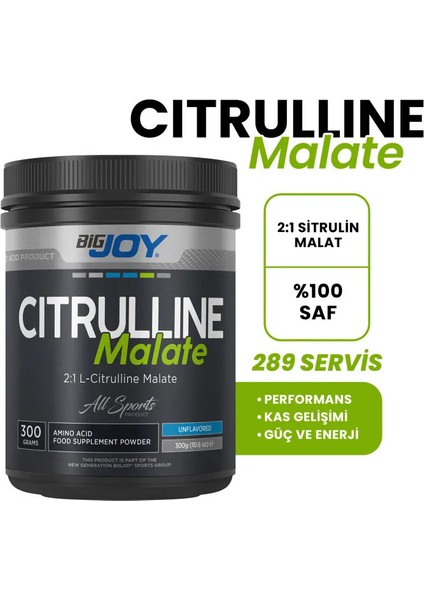 Big Joy Citrulline Malate 300 gr Aromasız Toz İçerik ile Kas Gelişimi Destekleyici fiyatları