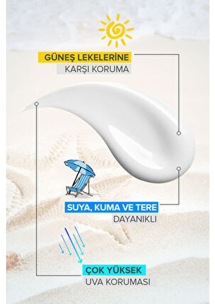 50 Spf Leke Karşıtı, Nem Desteği Çok Yönlü Güneş Kremi Tüm Cilt Tipleri 50 ml
