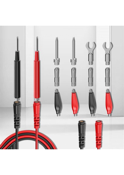 Multimetre Testi Kurşunları Kit Değiştirme Test Teli Set Timsah Klipsleri Muz Tapaları Test Probları Multimetre Için Banana Tapaları (Yurt Dışından) indirimleri
