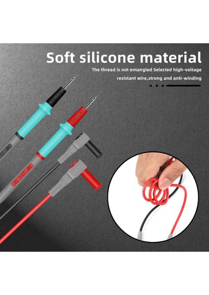 Multimetre Testi Silikon Çizgi 1000V 20A Needle Tip Prob Test Multimetre Kablosu (Yurt Dışından) fiyatları