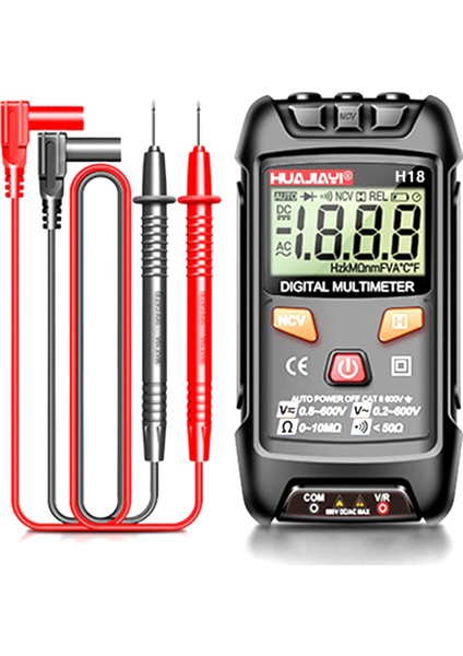 Huajiayi H18 Mini Dijital Multimetre Ac/dc Voltaj Metre 1999 Multimetro Ohm Ncv Elektrik Araçları Siyah (Yurt Dışından) indirimleri