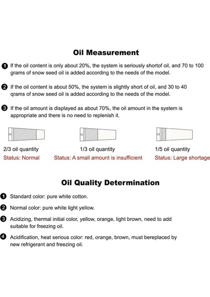 10PCS Araç Aircon Yağ Dama Soğutucu Yağ Analizörü Ac Yağ Teste R134A Soğutma Yağ Seviye Deplat (Yurt Dışından) indirimleri