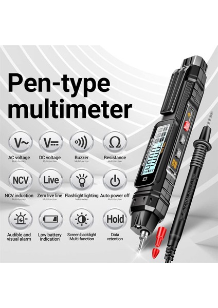 Aneng A3005 Dijital Multimetre 4000COUNT Ac/dc Voltaj Test Cihazı, Profesyonel Akım Ölçer, Taşınabilir Temassız Voltmetre Sensörü (Yurt Dışından) modelleri